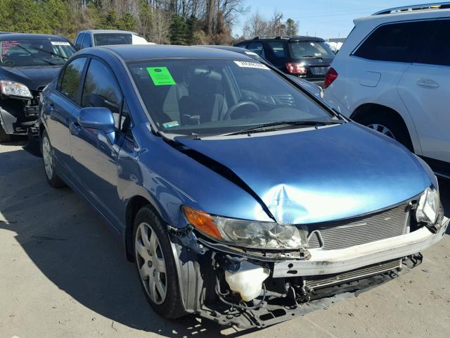 1HGFA16578L114461 - 2008 HONDA CIVIC LX BLUE photo 1