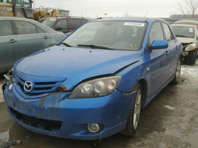 JM1BK143741168957 - 2004 MAZDA 3 HATCHBAC BLUE photo 2