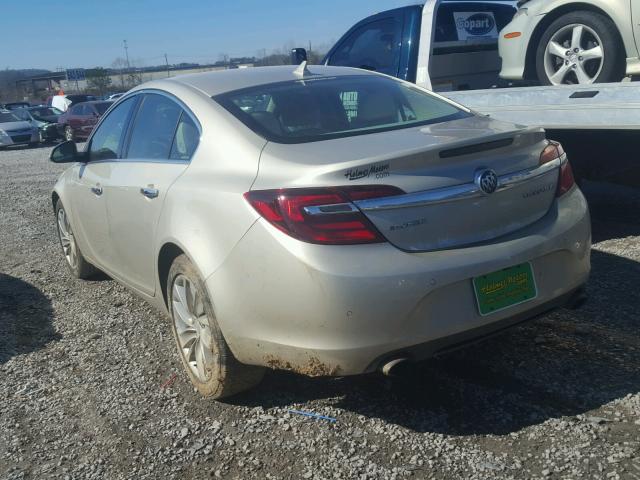 2G4GN5EX6E9234641 - 2014 BUICK REGAL PREM BEIGE photo 3