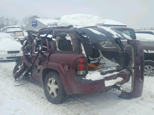 1GNDT13S652205031 - 2005 CHEVROLET TRAILBLAZE MAROON photo 3