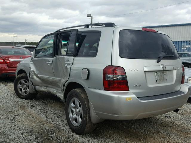 JTEHD21A940028231 - 2004 TOYOTA HIGHLANDER SILVER photo 3