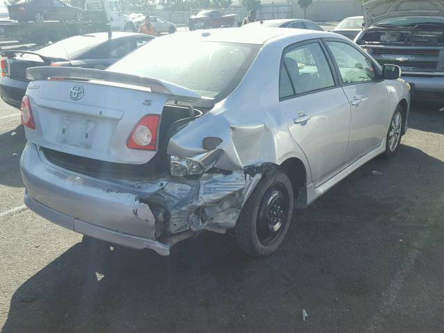 1NXBU4EE3AZ278602 - 2010 TOYOTA COROLLA BA SILVER photo 4