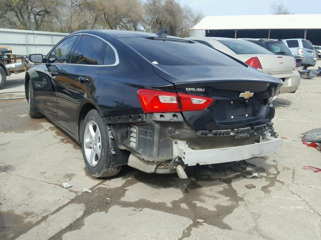 1G1ZB5STXGF255177 - 2016 CHEVROLET MALIBU LS BLACK photo 3