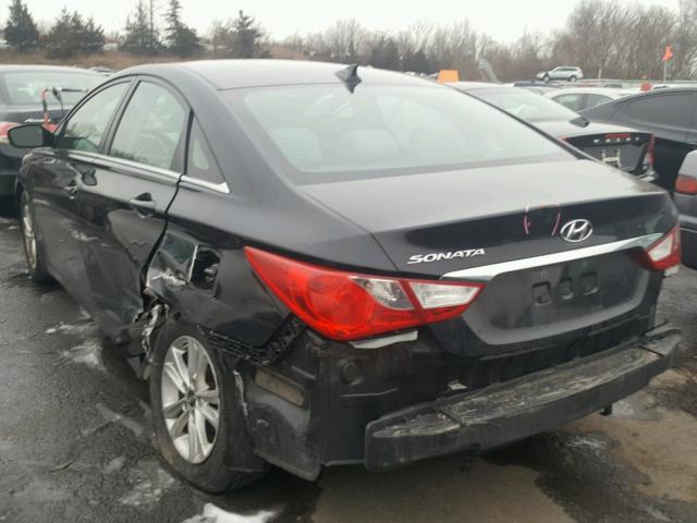 5NPEB4AC4DH643170 - 2013 HYUNDAI SONATA GLS BLACK photo 3