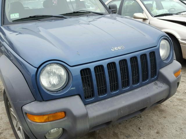 1J4GK48K73W602976 - 2003 JEEP LIBERTY SP BLUE photo 9