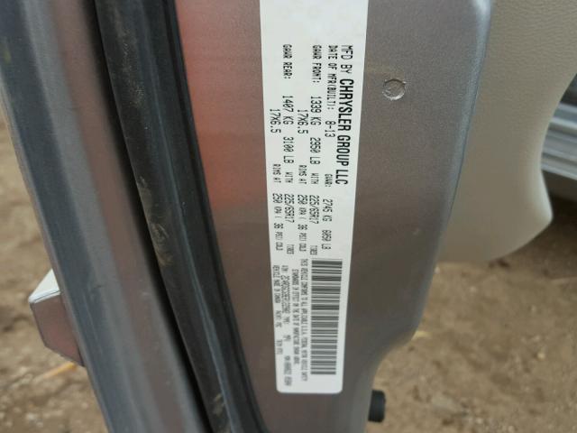 2C4RDGCG9ER122902 - 2014 DODGE GRAND CARA GRAY photo 10