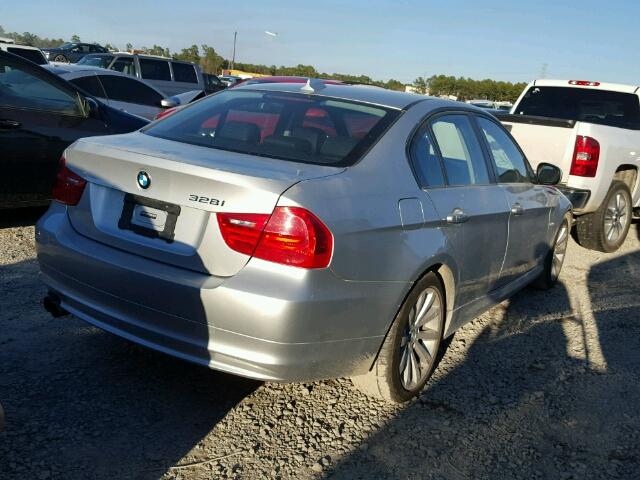 WBAPH7C50BE674370 - 2011 BMW 328 I SILVER photo 4