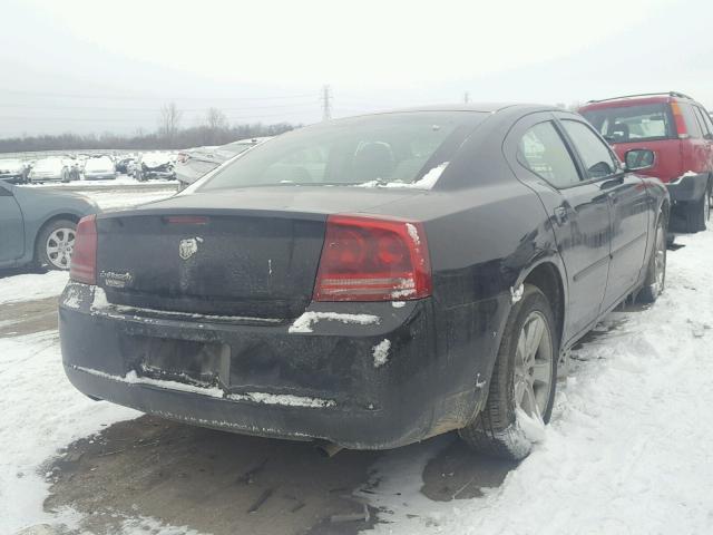 2B3KA43R57H643524 - 2007 DODGE CHARGER SE BLACK photo 4