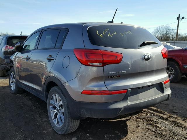 KNDPBCAC9F7780728 - 2015 KIA SPORTAGE L GRAY photo 3