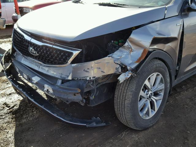 KNDPBCAC9F7780728 - 2015 KIA SPORTAGE L GRAY photo 9