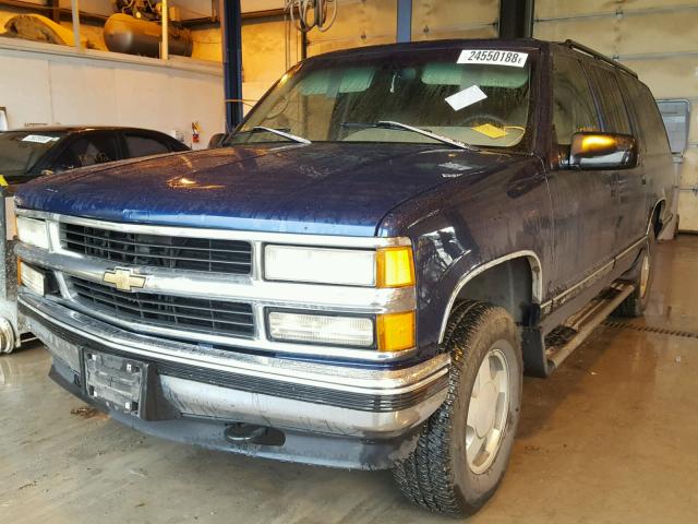 3GNFK16R6TG134826 - 1996 CHEVROLET SUBURBAN K BLUE photo 2