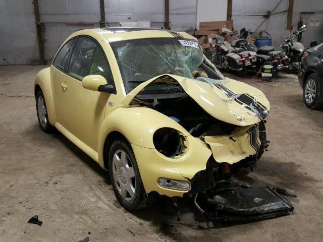 3VWCK21C91M465402 - 2001 VOLKSWAGEN NEW BEETLE YELLOW photo 1