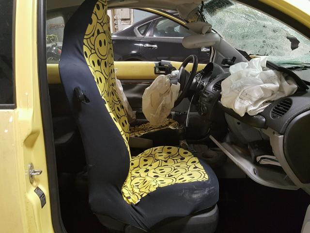3VWCK21C91M465402 - 2001 VOLKSWAGEN NEW BEETLE YELLOW photo 5