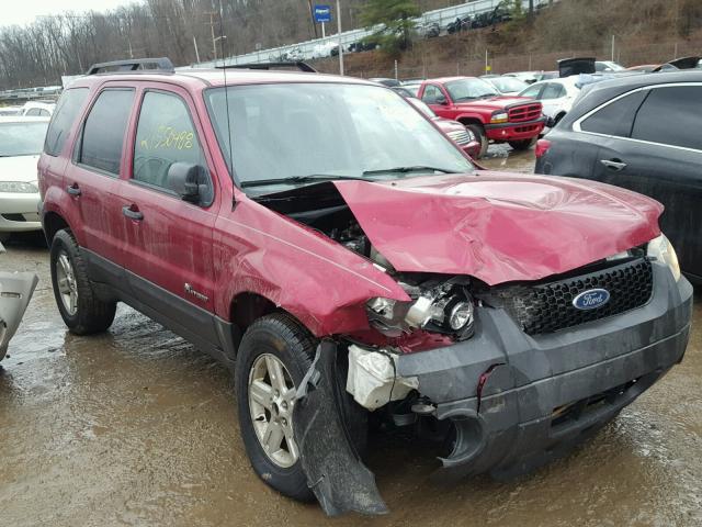 1FMCU59H07KB69713 - 2007 FORD ESCAPE HEV RED photo 1