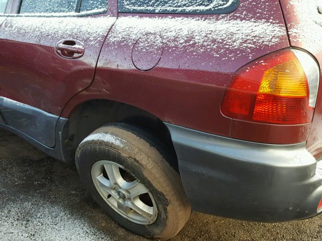 KM8SC13D43U507903 - 2003 HYUNDAI SANTA FE G RED photo 9