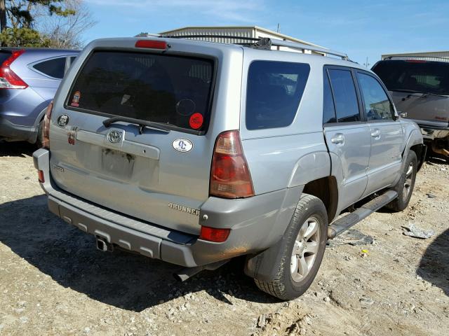 JTEZU14R430011285 - 2003 TOYOTA 4RUNNER SR SILVER photo 4