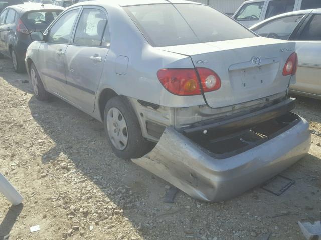 1NXBR32E14Z259339 - 2004 TOYOTA COROLLA CE SILVER photo 3