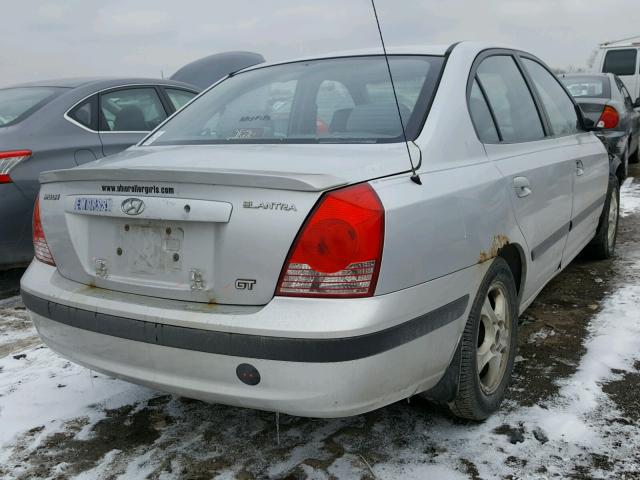 KMHDN46D64U754471 - 2004 HYUNDAI ELANTRA SILVER photo 4