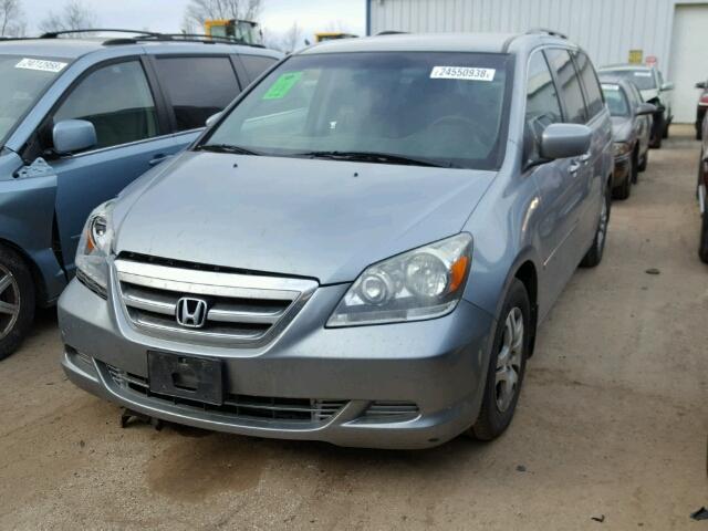 5FNRL38437B021735 - 2007 HONDA ODYSSEY EX SILVER photo 2