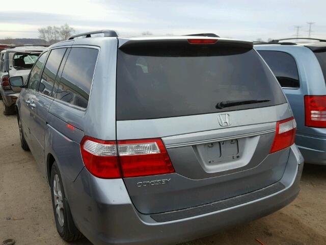 5FNRL38437B021735 - 2007 HONDA ODYSSEY EX SILVER photo 3