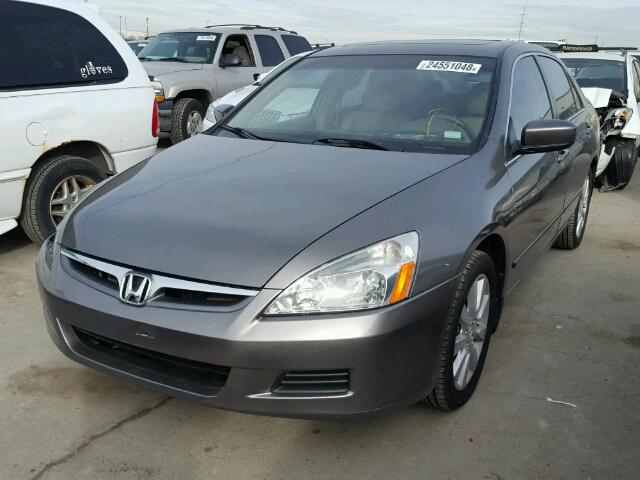 1HGCM66556A050937 - 2006 HONDA ACCORD EX GRAY photo 2