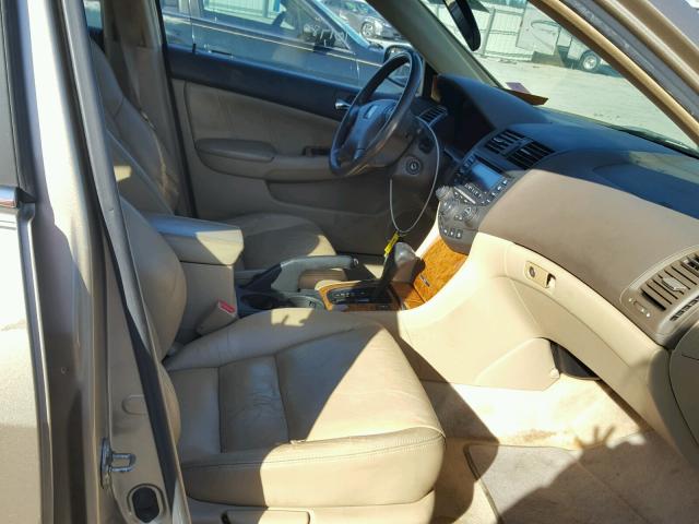 1HGCM56834A050887 - 2004 HONDA ACCORD EX BEIGE photo 5