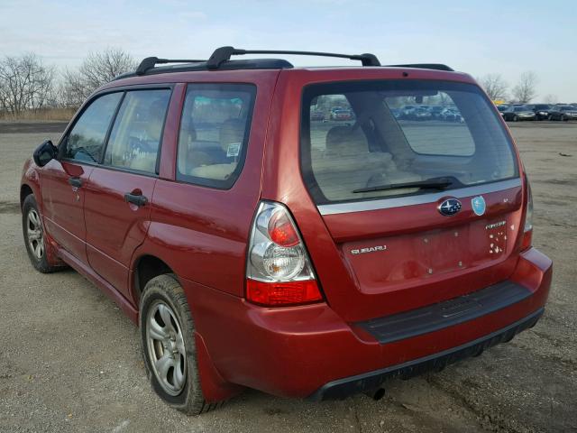 JF1SG63636H724448 - 2006 SUBARU FORESTER 2 RED photo 3