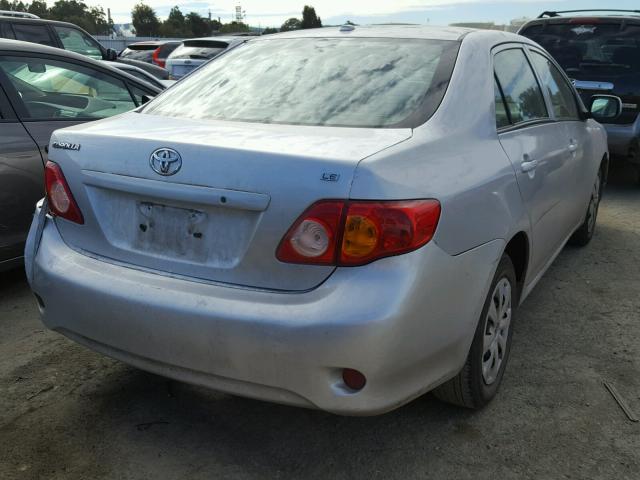 1NXBU4EE7AZ201666 - 2010 TOYOTA COROLLA BA SILVER photo 4