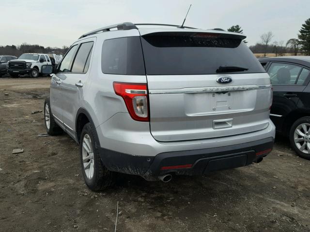 1FM5K8D87DGC68177 - 2013 FORD EXPLORER X SILVER photo 3