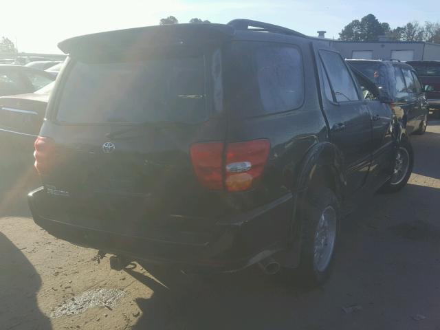 5TDZT34A13S179573 - 2003 TOYOTA SEQUOIA SR BLACK photo 4