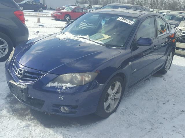 JM1BK323341169604 - 2004 MAZDA 3 S BLUE photo 2