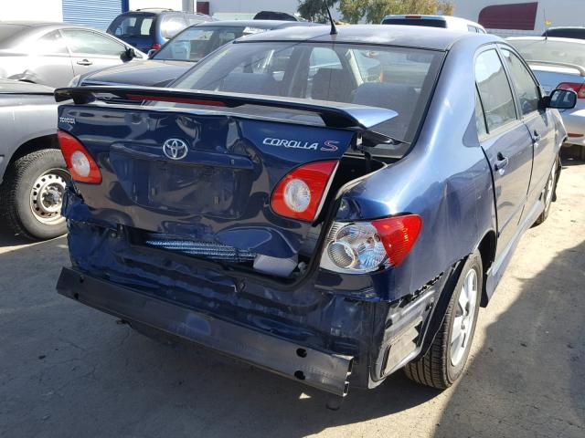 1NXBR32E24Z191231 - 2004 TOYOTA COROLLA CE BLUE photo 4