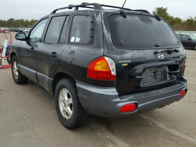 KM8SC13D84U756254 - 2004 HYUNDAI SANTA FE G BLACK photo 3