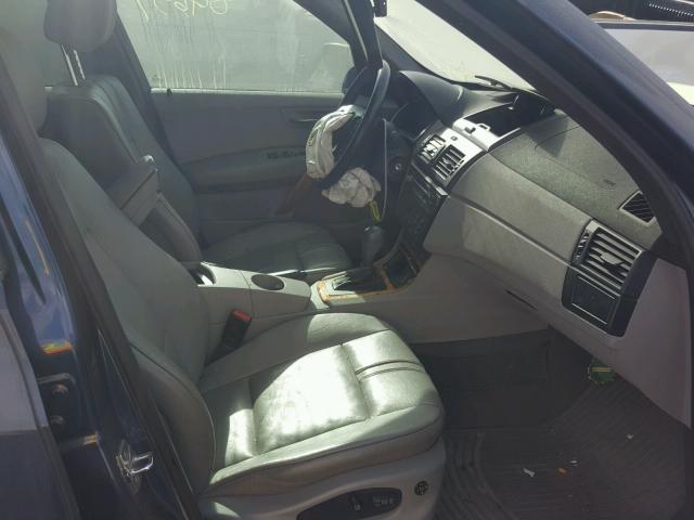 WBXPA93455WD08225 - 2005 BMW X3 3.0I BLUE photo 5