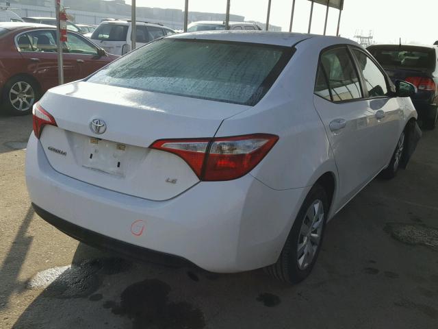 5YFBURHE7EP168054 - 2014 TOYOTA COROLLA L WHITE photo 4