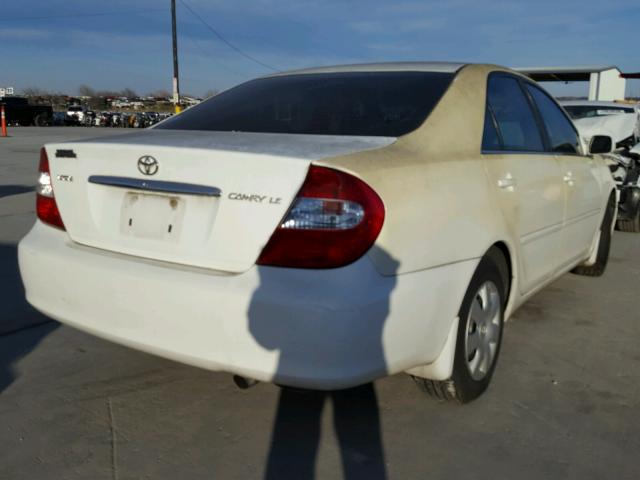 4T1BE30K93U129182 - 2003 TOYOTA CAMRY LE WHITE photo 4