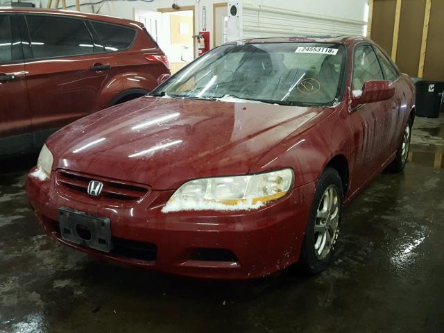 1HGCG22571A019462 - 2001 HONDA ACCORD EX RED photo 2