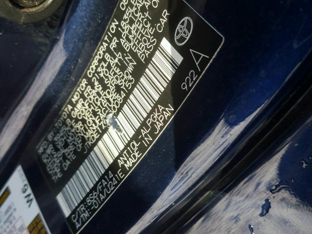 JTKDE177760084153 - 2006 TOYOTA SCION TC 蓝色 照片 10