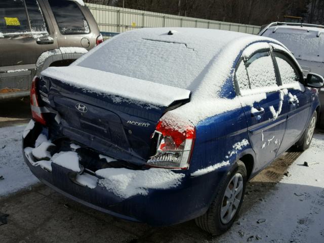 KMHCN46C98U259433 - 2008 HYUNDAI ACCENT GLS BLUE photo 4