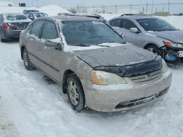 2HGES16462H943607 - 2002 HONDA CIVIC DX BEIGE photo 1