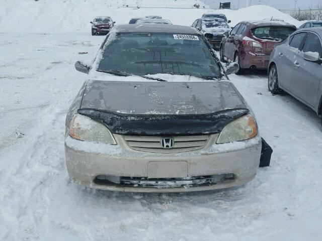 2HGES16462H943607 - 2002 HONDA CIVIC DX BEIGE photo 9