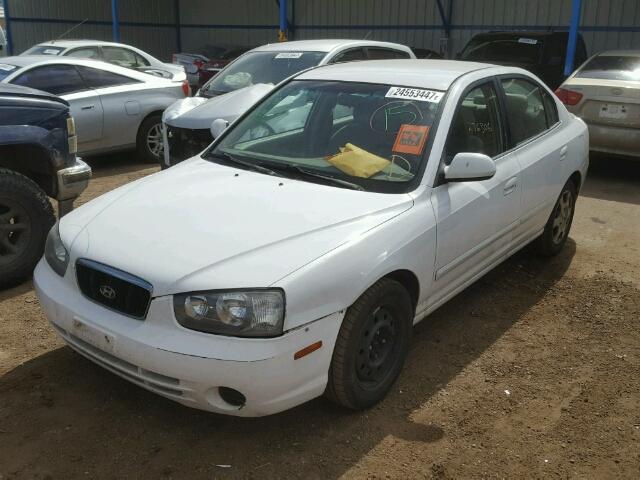 KMHDN45D21U032556 - 2001 HYUNDAI ELANTRA GL WHITE photo 2