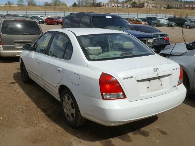 KMHDN45D21U032556 - 2001 HYUNDAI ELANTRA GL WHITE photo 3