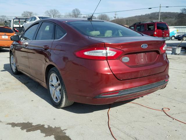 3FA6P0H77ER121600 - 2014 FORD FUSION SE MAROON photo 3