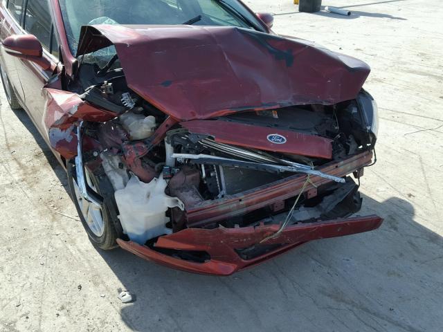 3FA6P0H77ER121600 - 2014 FORD FUSION SE MAROON photo 9