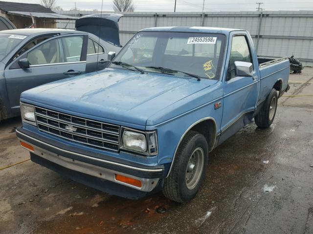 1GCCS14R7H2263804 - 1987 CHEVROLET S TRUCK S1 BLUE photo 2