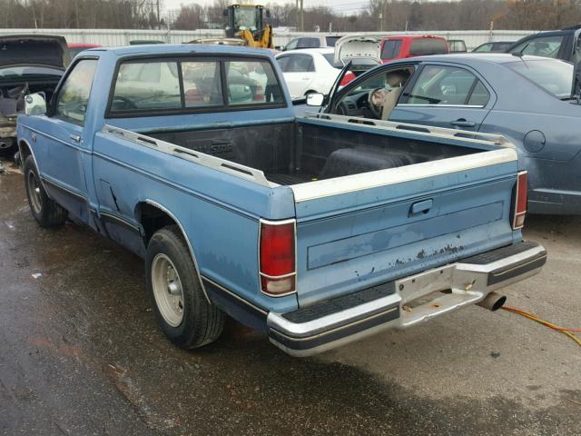 1GCCS14R7H2263804 - 1987 CHEVROLET S TRUCK S1 BLUE photo 3