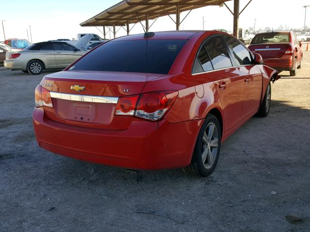 1G1PE5SB0F7203295 - 2015 CHEVROLET CRUZE LT RED photo 4