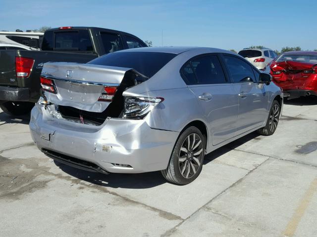 19XFB2F93FE042247 - 2015 HONDA CIVIC EXL SILVER photo 4