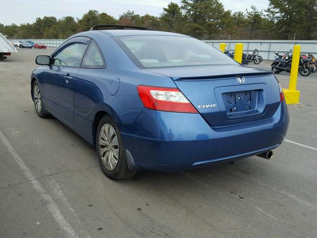 2HGFG12896H562614 - 2006 HONDA CIVIC EX BLUE photo 3